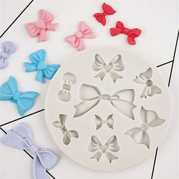3D Silicone Bowknot Fondant Mould Cake Border Decor Baking Bow Mold Sugarcraft