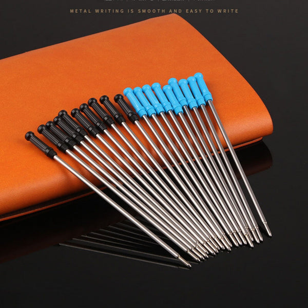 100PCS Parker Style Ballpoint Pen Refills 0.5mm Black Blue Ink 99mm
