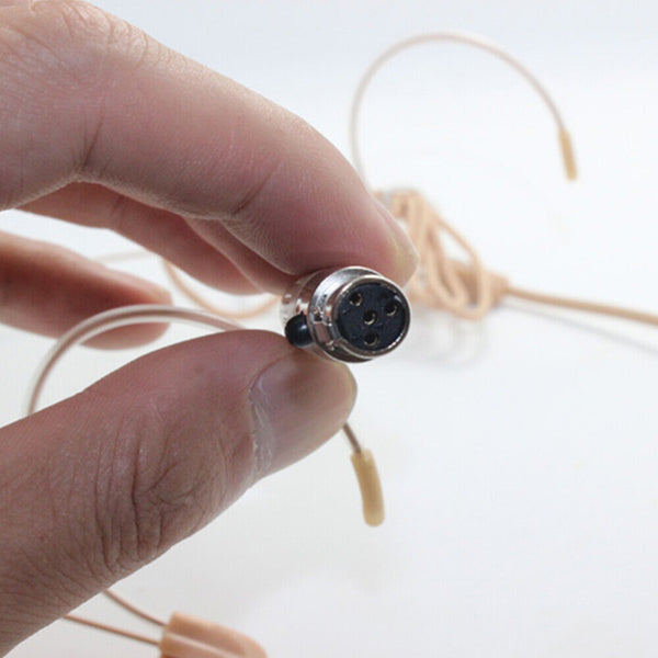 Dual Ear Hook Headset Compatible With Shure Wireless Microphone Head