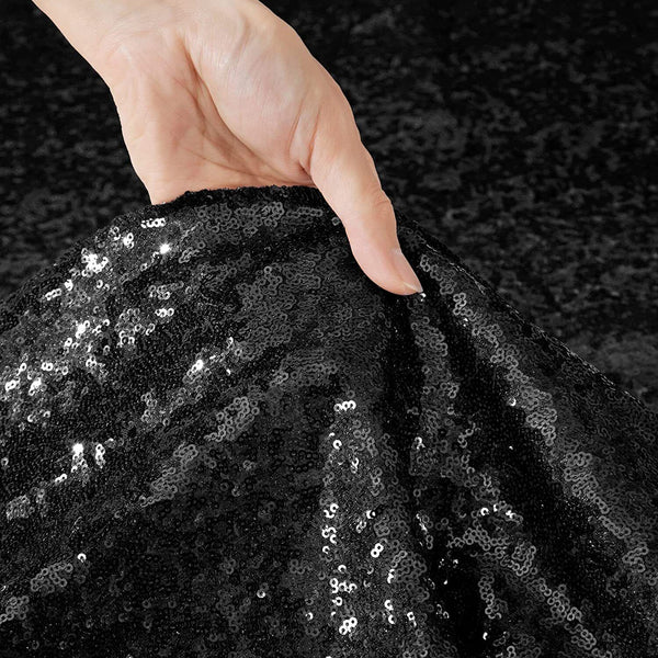 5x 30x275cm Sequin Table Runner Cloth Sashes Event Home Party Wedding Black Deco