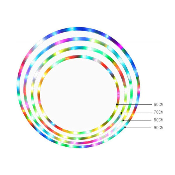 LED Light-Up Exercise Fitness Hoop Dance Lose Weight Colour Changing Detachable