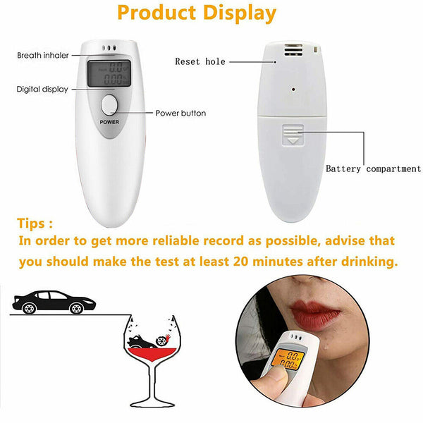 Professional Breathalyzer Portable Alcohol Detect Digital Breath Alcohol Tester