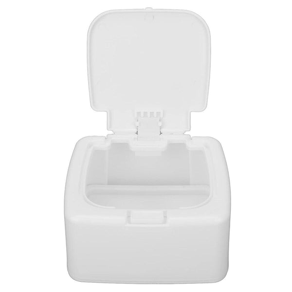 Small Plastic Desktop Storage Box with Lid Organizer Bucket for Office Home Use