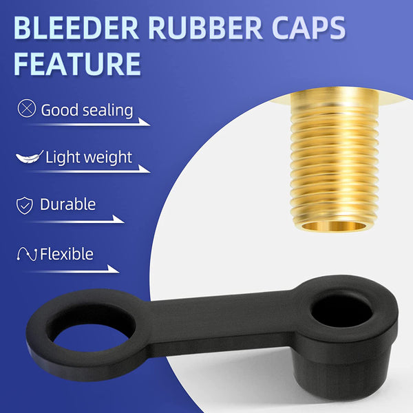 80X Set Brake Bleeder Screw Caps Grease Zerk Fitting Cap Rubber Dust Cover New