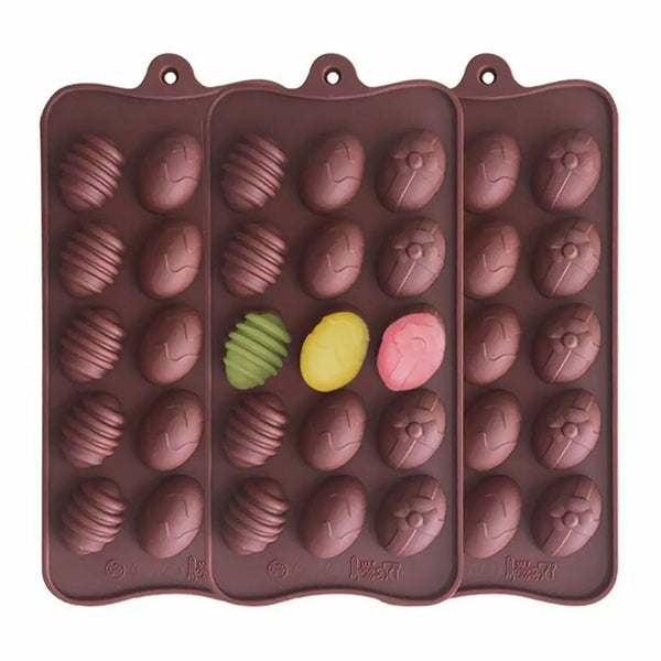 2PCS Bunny Egg Easter Chocolate Cake ice Cube Cookie Silicone Mold Fondant AU