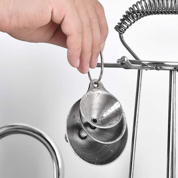 6x Stainless Steel Funnel Oil Liquid Funnel Metal Funnel With Detachable Filter