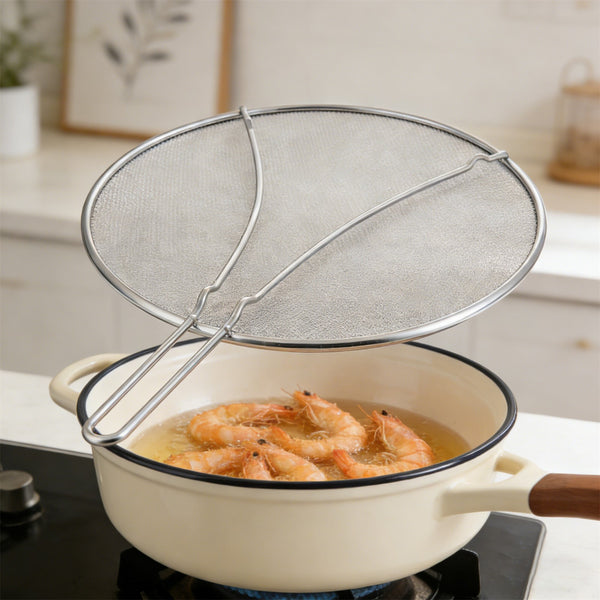 Stainless Steel Fine Mesh Splatter Screen Guard for Frying Pans