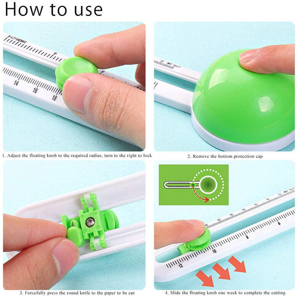 Round Cutter Knife Rotary Circle Cutter Circular Paper Cutter Cut Circle Paper