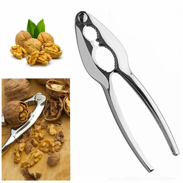 Nut Cracker Plier Sheller Opener Walnut Almond Chrome Kitchen NutCracker