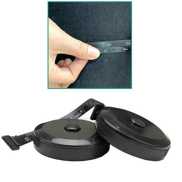 2X Soft Tape Measuring Range & 2X Black 1.5m Body Tailor Tape Ruler Retractable
