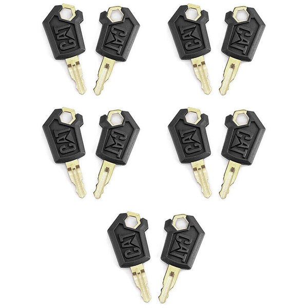 10pcs Excavator Ignition Key Set Replacement Carter Keys for Heavy Equipment