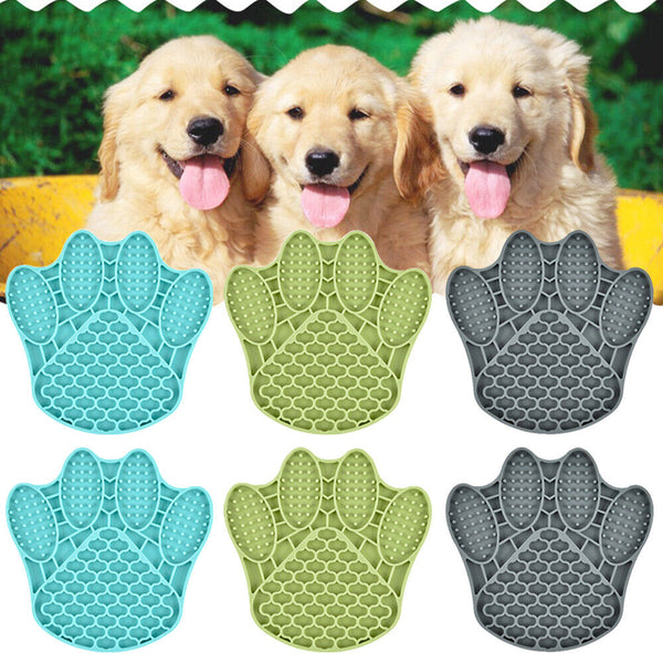 Dog Bath Training Lick Pad Slow Feeder Pet Mat Shower Grooming AU