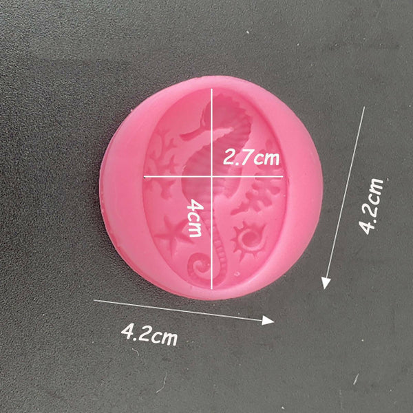 Sea Shell Seahorse Silicone Fondant Mould Cake Craft Starfish Icing Baking Mold