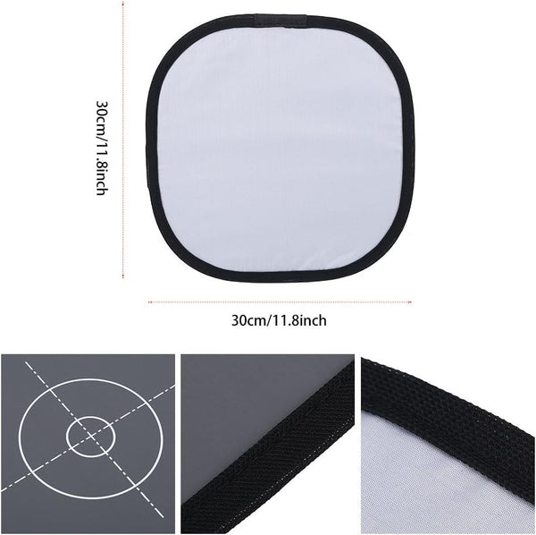 2PCS 30CM White Balance Card 18% Gray Reference Card Photography Colour Calibration