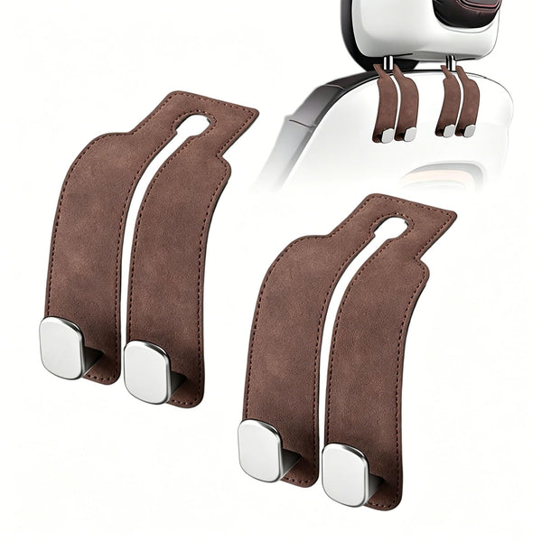 1/2PCS Car Seat Headrest Hooks Leather Backseat Organizer Bag Purse Hanger Universal