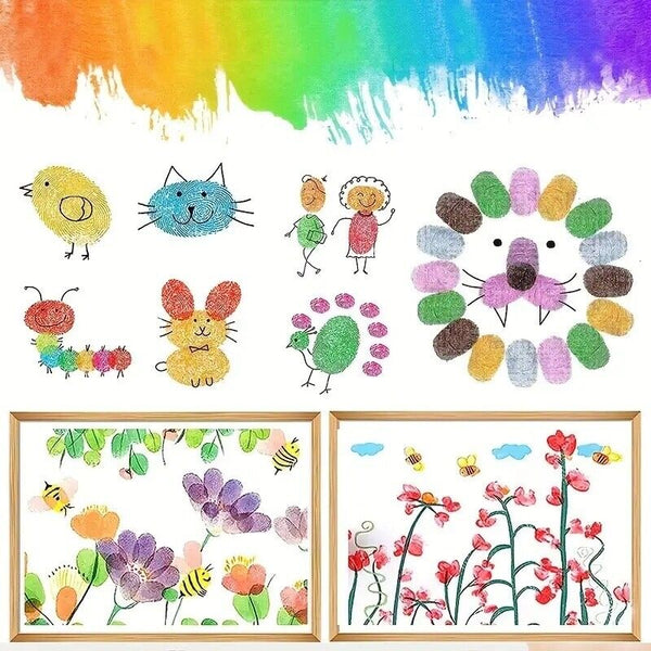 Large Rainbow Ink Pad 8Color Colour Giant 18cm For Stamps Craft Cards AU