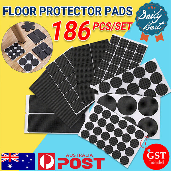 186 Pcs Chair EVA Leg Covers Floor Protectors Table Furniture Feet Cap Felt Pads