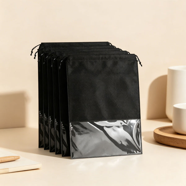 10PCS Travel Shoe Bags Drawstring Storage Pouches Dustproof Non-Woven Organiser