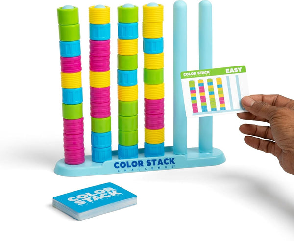 Colour Stack Puzzle Game Educational Stacking Challenge Family Board Game Kids Adults