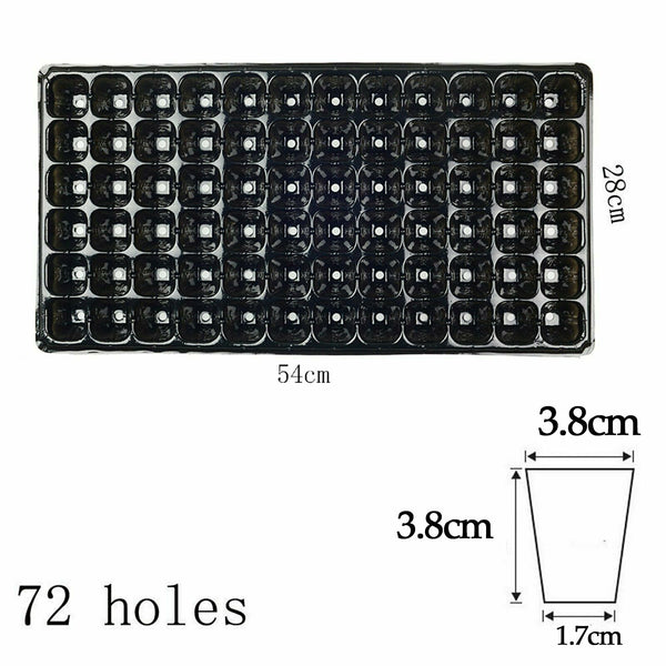 10PCS 72 Cell Seed Starter Trays Seedling Germination Nursery Propagation Trays