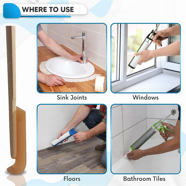 4 PCS Grout Caulk Finishing Tool Assorted Silicone Caulking Finisher Spatula AUS