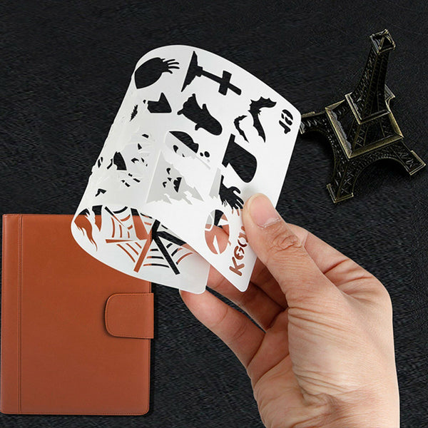 20x Bullet Journal Stencil Plastic Planner Stencils Notebook Diary Scrapbook DIY