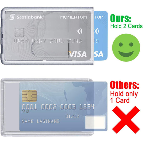 Hard Plastic Badge ID Card Holder Lanyard Business Work Pouch Double Side