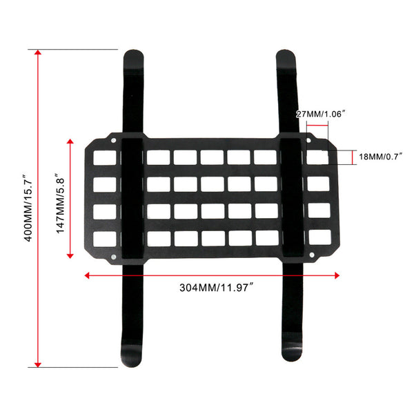 Car Sun Visor Organiser Panel Storage Holder Rigid Tactical Rack Black