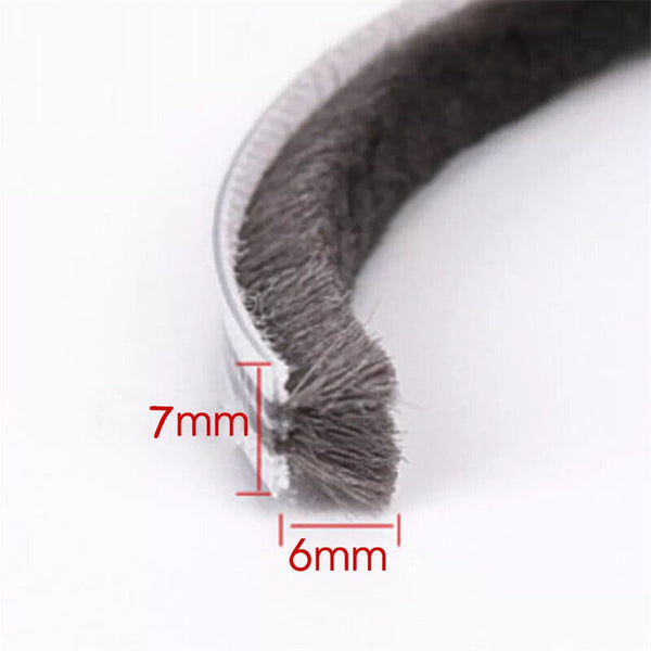 20M Hairy Seal Brush Pile Window Sliding Door Draught Excluder Weather Strip New