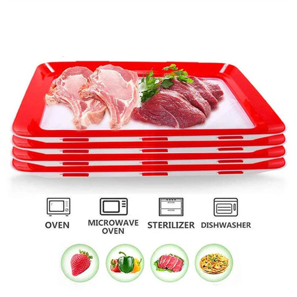 Creative Food Preservation Tray Food Fresh Keeping Food Storage Kitchen AU