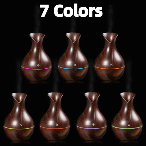 LED Air Diffusers Aroma Oil Humidifier Electric Light Up Bedroom Relax Defuser
