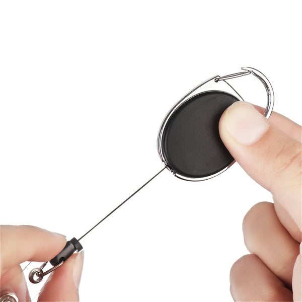 Retractable Badge Holder 2-Pack – Heavy Duty ID Card Holder with Belt Clip