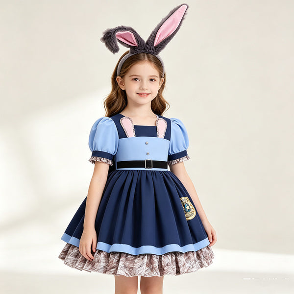 Girls Zootopia Judy Hopps Police Officer Costume Cosplay BookWeek Party Birthday