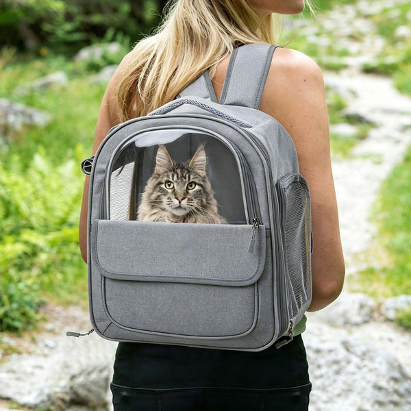 Transparent Pet Carrier Backpack Breathable Travel Bag for Cats & Small Dogs
