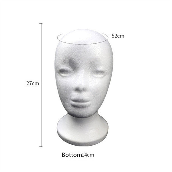 2-10X Practical Foam Female Mannequin Head Wigs Glasses Cap Display Holder Stand