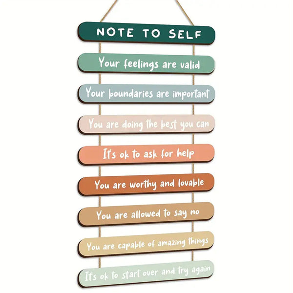 Health Wall Art Decors Positive Psychology Affirmations Wall Wooden Hanging