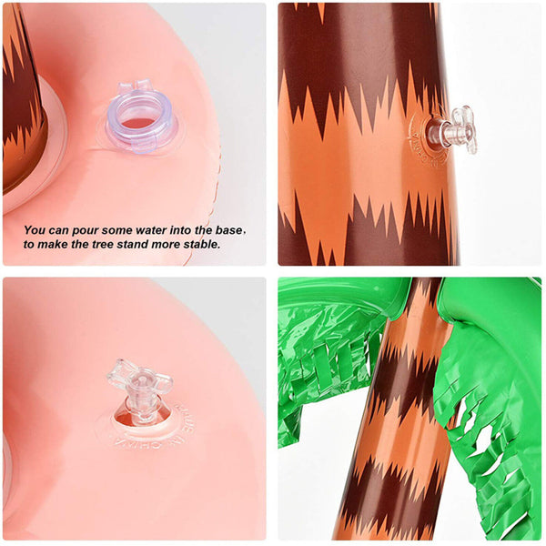 4PCS 90cm Inflatable Blow Up Palm Tree Hawaiian Luau Pool Beach Party Decoration