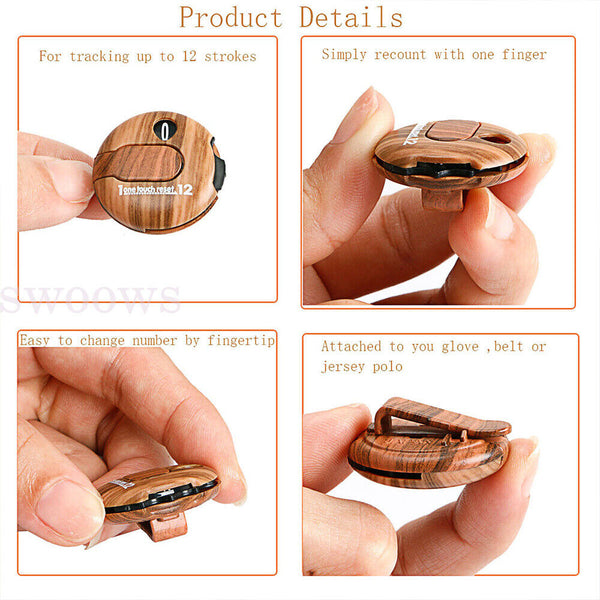 Mini Golf Score Stroke Counter Keeper One Touch Reset Simple Attach to Gloves AU