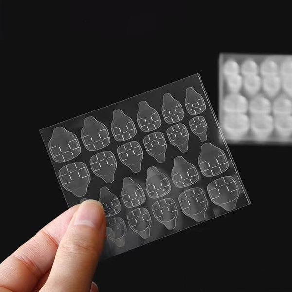 2400Pcs Clear Double Sided Nail Glue Tape Sticker Adhesive Press On Nail Tabs AU
