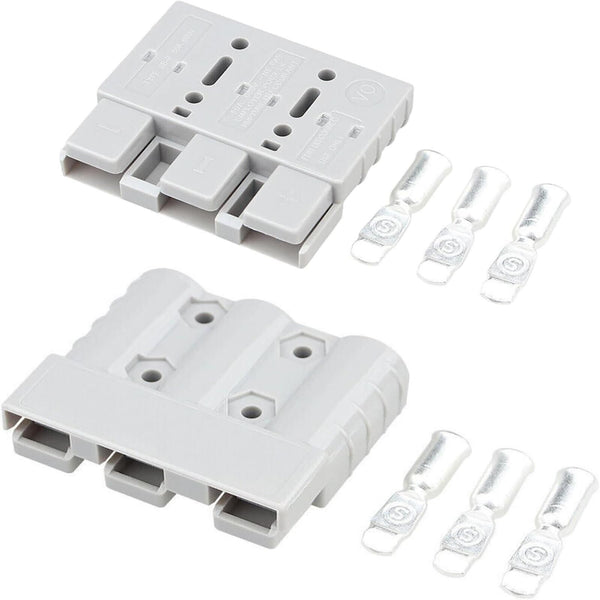1/2/4/6/10X Anderson Style 50A 3Pin 3Pole Plug for DCDC Charger & DCDC Wiring AU