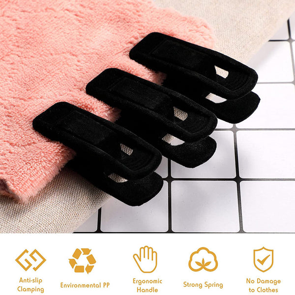 20-60x Non-Slip Velvet Hanger Clips Clothes Pant Skirt Coat Strong Finger Clips