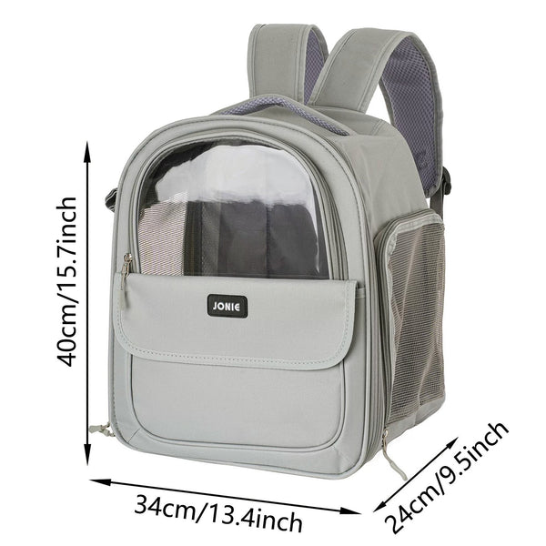 Transparent Pet Carrier Backpack Breathable Travel Bag for Cats & Small Dogs