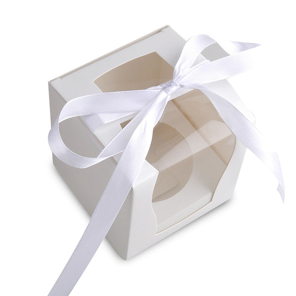 24PCS Single Cupcake Boxes with Window and Handle Cupcake Gift Packaging Boxes