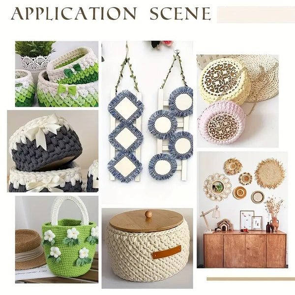 12pcs Wooden Crochet Basket Base 14cm | Round Flower Hollow DIY Handbag Bottom