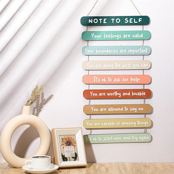 Health Wall Art Decors Positive Psychology Affirmations Wall Wooden Hanging