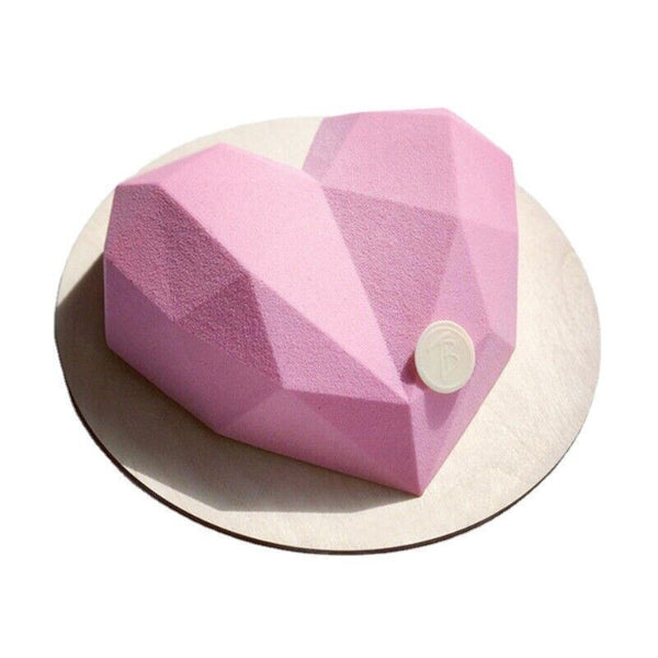 2PCS Large Heart Shape Candy Cake Chocolate Mould 3D Fondant Mold Silicone Craft