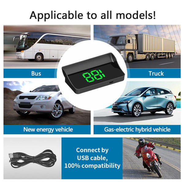 HUD GPS Head Up Display Universal Car Digital Speed Odometer Speedometer