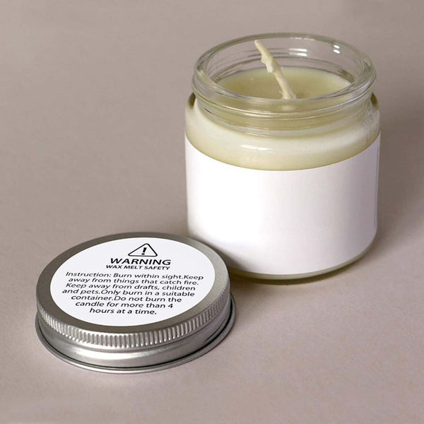 12pcs Candle Tin Making Kit 4oz | Empty Candle Containers with Lids, Stickers & Wick Trimmer