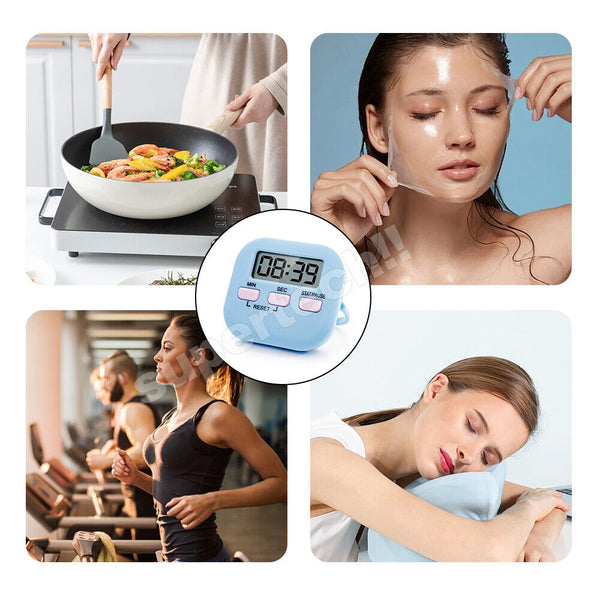 Kitchen Timer Digital Alarm Count Down Sport Clock Egg Cook Stick 99min Magnetic