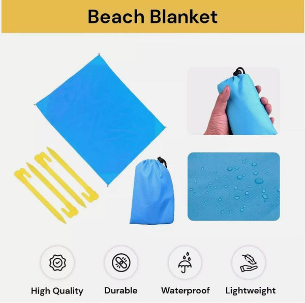 Large Waterproof Outdoor Picnic Blanket Mat Beach Carpet Polyester 200cm x 145cm